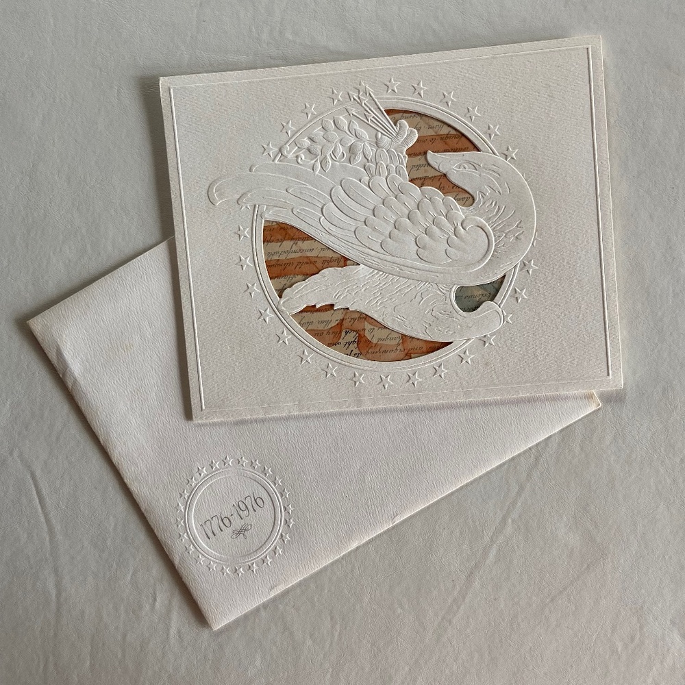 Vintage commemorative bicentennial edition Gibson Greeting card